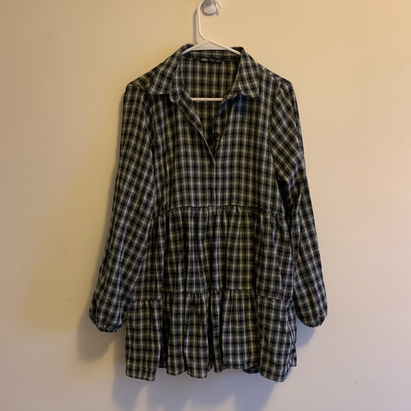 Zara Gingham Dress NWOT - Picture 1 of 2